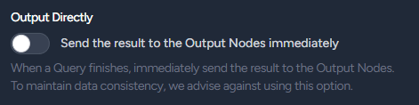 Question Node Direct Output